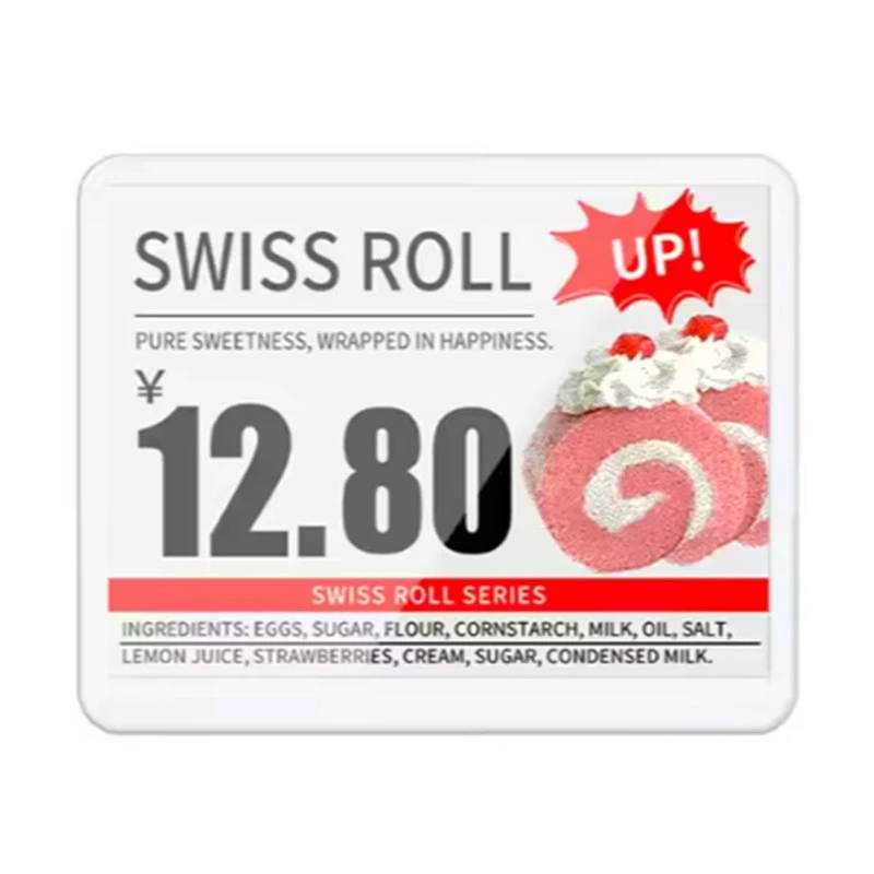 5.8'' E-Label Rak Elektronik Tinta - Ndhukung NFC & LED 7 Warna